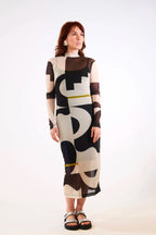 Mesh Long-Sleeve Dress “Errejota”